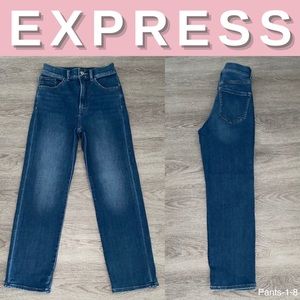 NEW Express Super High Rise straight Leg Jeans; 2